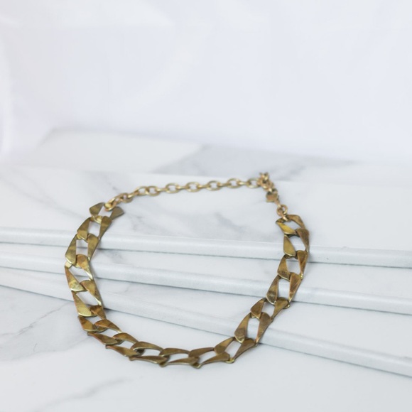 Twisted Silver Muscle Necklace - Picture 2 of 7